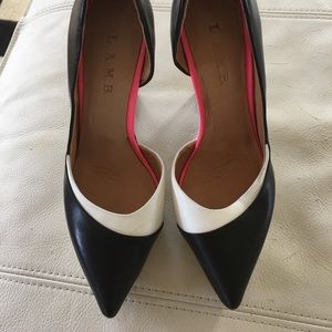 🌹L.A.M.B. Graphic Multi colored Pumps Lucite Heel